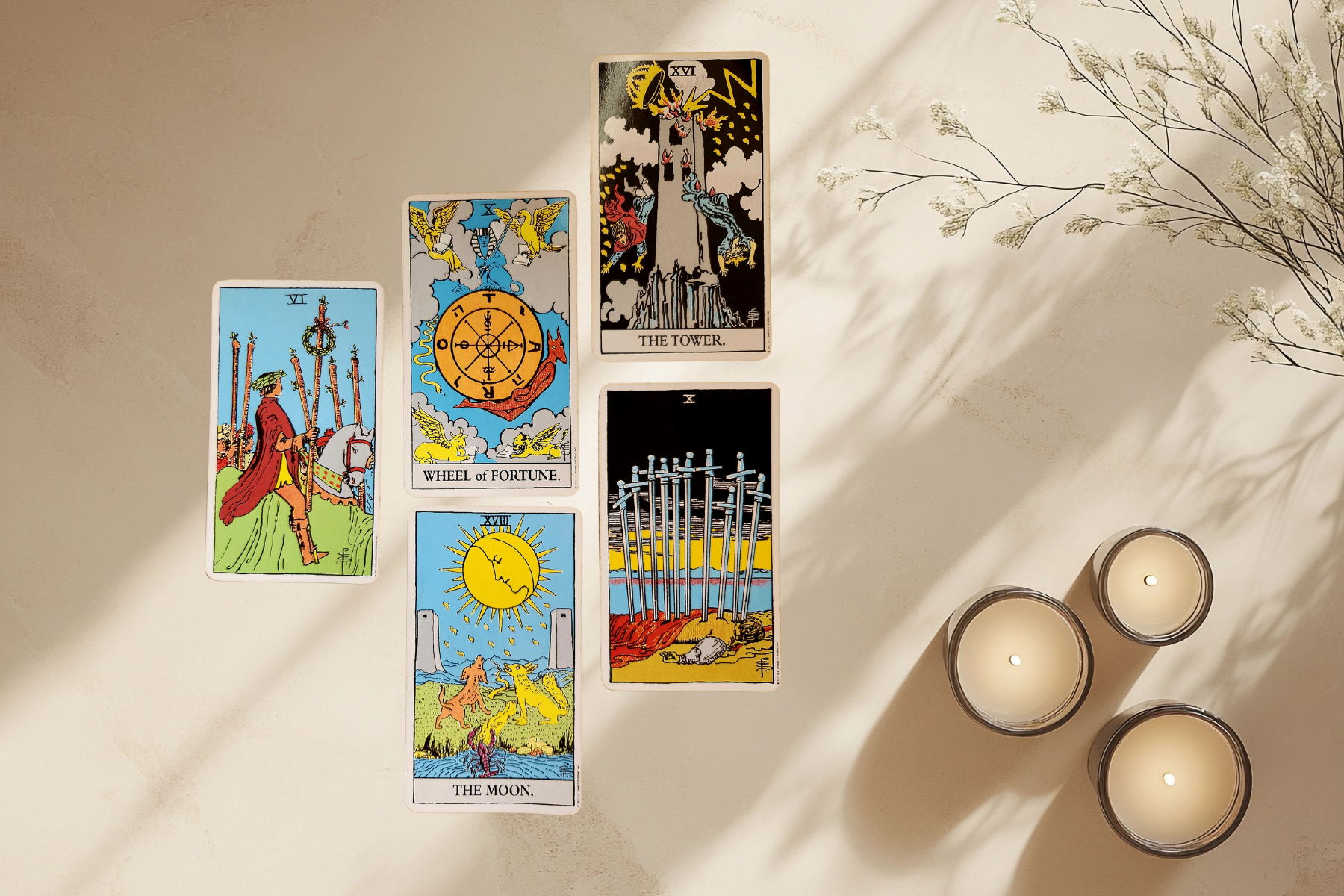 Tarot forecast for the week ahead featuring themes of personal transformation, emotional renewal, changing relationships, and the long-term impact of decisions and self-recognition.